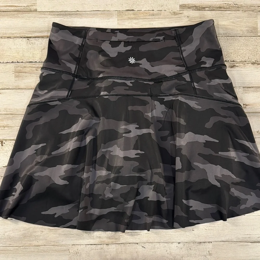 Athleta Match Point Black Camouflage Women's Skort with built in shorts - Picture 12 of 15